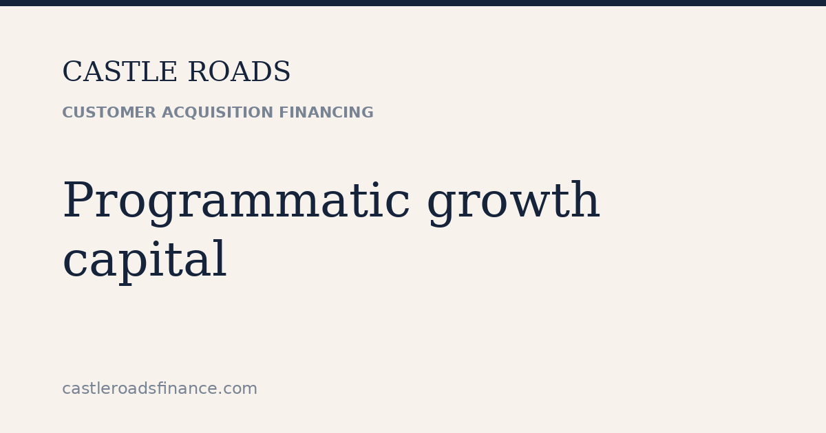 Castle Roads — Programmatic Growth Capital